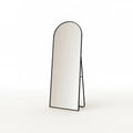 Black Arch Floor Mirror, 64 x 21 in, on a light background