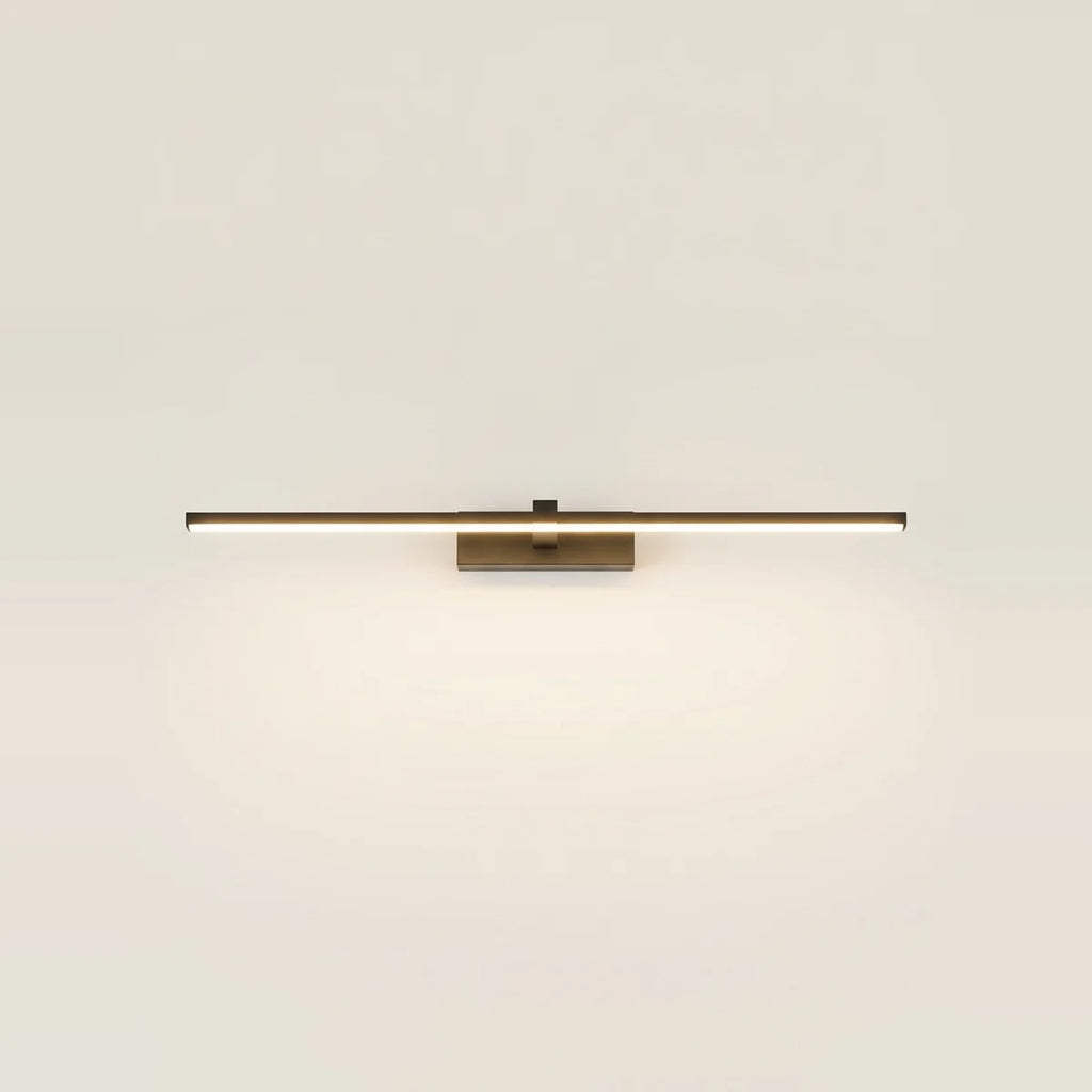 Black LED Bathroom Light Over Mirror, 16 or 24 in – Black, 16 in (40 cm), on a light background