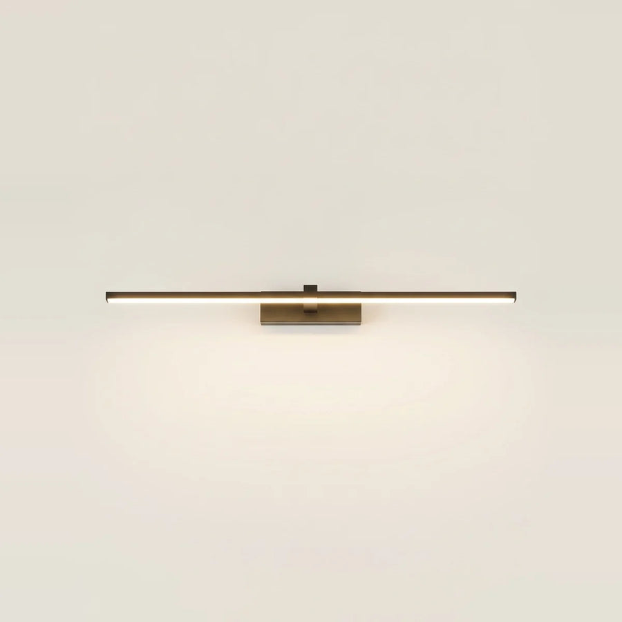 Black LED Bathroom Light Over Mirror, 16 or 24 in – Black, 16 in (40 cm), on a light background