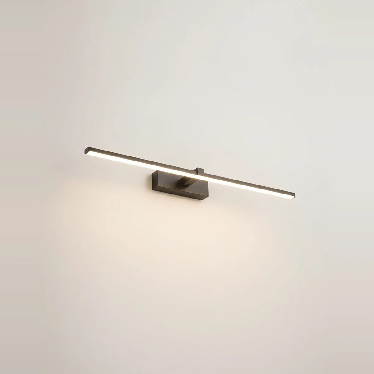 Black LED Bathroom Light Over Mirror, 16 or 24 in – Black, 24 in (60 cm), on a light background