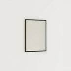 Black Rectangle Mirror, 20 x 28 in Wood Frame, on a light background