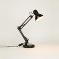Swing Arm Lamp for Bedside Reading, Black, on a light background