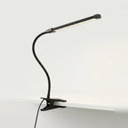 Bedside Reading Light, Clip-On LED, Black, on a light background