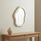 Small White Cloud Mirror, Tabletop or Wall, styled in a bright interior