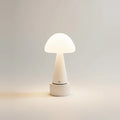 Lampe champignon sans fil rechargeable et tactile, blanc crème, photo sur fond clair