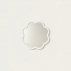 White Flower Mirror, 16 in, on a light background
