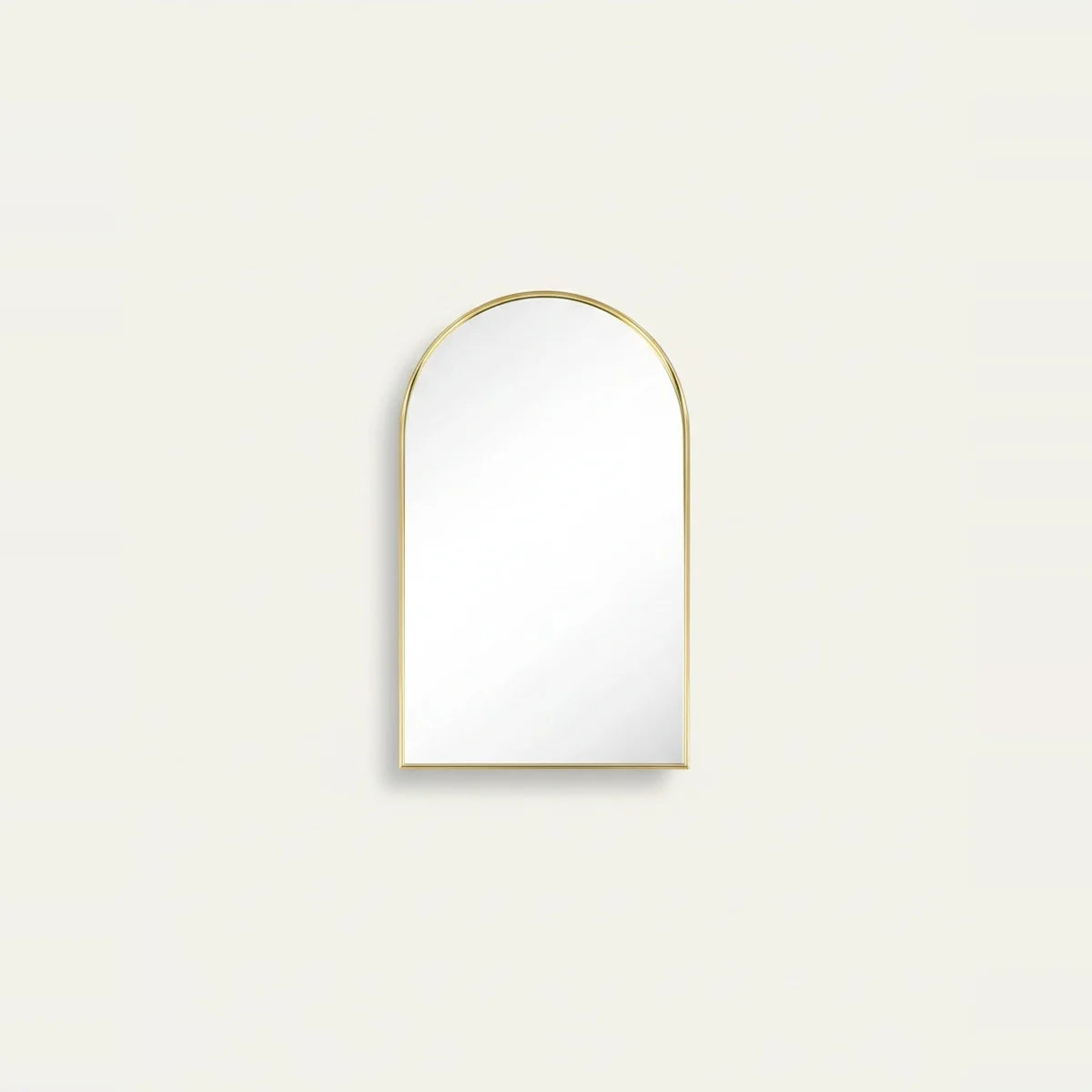 Gold Arch Mirror with Thin Frame, 3 Sizes – Gold, 16 × 24 in (40 × 60 cm), on a light background