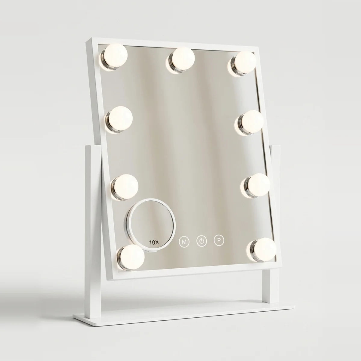 Hollywood Vanity Mirror with Lights, 9 LED Bulbs, on a light background