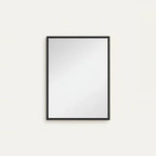 Black Industrial Mirror, 24 × 31.5 in Thin Frame, on a light background