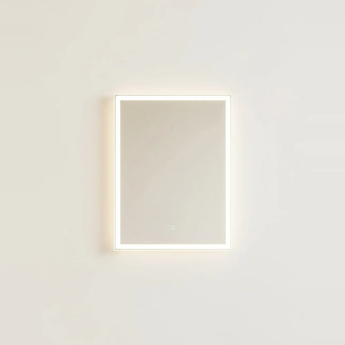 Anti-Fog LED Backlit Bathroom Mirror, 3 Light Colors – 24 × 31 in (60 × 80 cm), on a light background