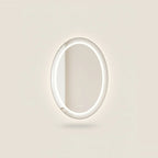 Oval LED Bathroom Mirror, Anti-Fog Backlit – 20 × 28 in (50 × 70 cm), on a light background