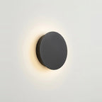 Applique murale ronde LED noire Ø 13 cm, éclairage haut et bas – Noir, interrupteur classique, photo sur fond clair