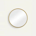 Round Gold Mirror, Thin Metal Frame, 16 to 24 in – Ø 16 in (40 cm), on a light background