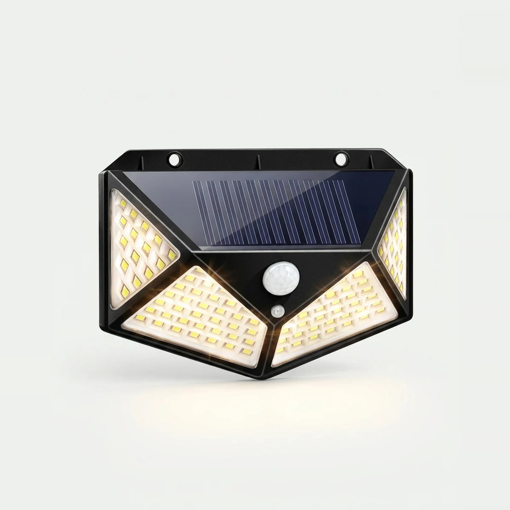 Applique extérieur solaire à détecteur de mouvement, 100 LED, photo sur fond clair