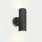 Black Stainless Steel Up Down Outdoor Wall Light, GU10, IP65, on a light background