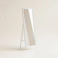 White Full Length Mirror with Stand, 63 x 20 in, on a light background